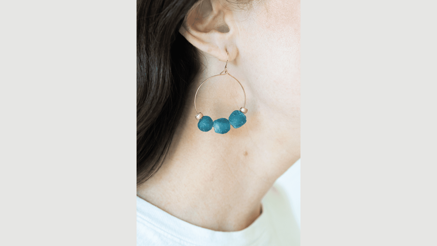 Sea Glass Earrings 9mm