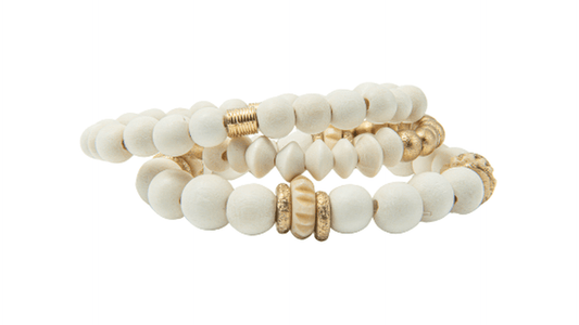 White Caps Bracelet Set